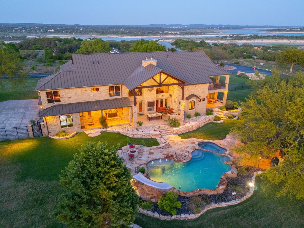 1298 Mystic Parkway Spring Branch, TX 78070 - Photo 1 of 40 an aerial view of residential houses with outdoor space and swimming pool