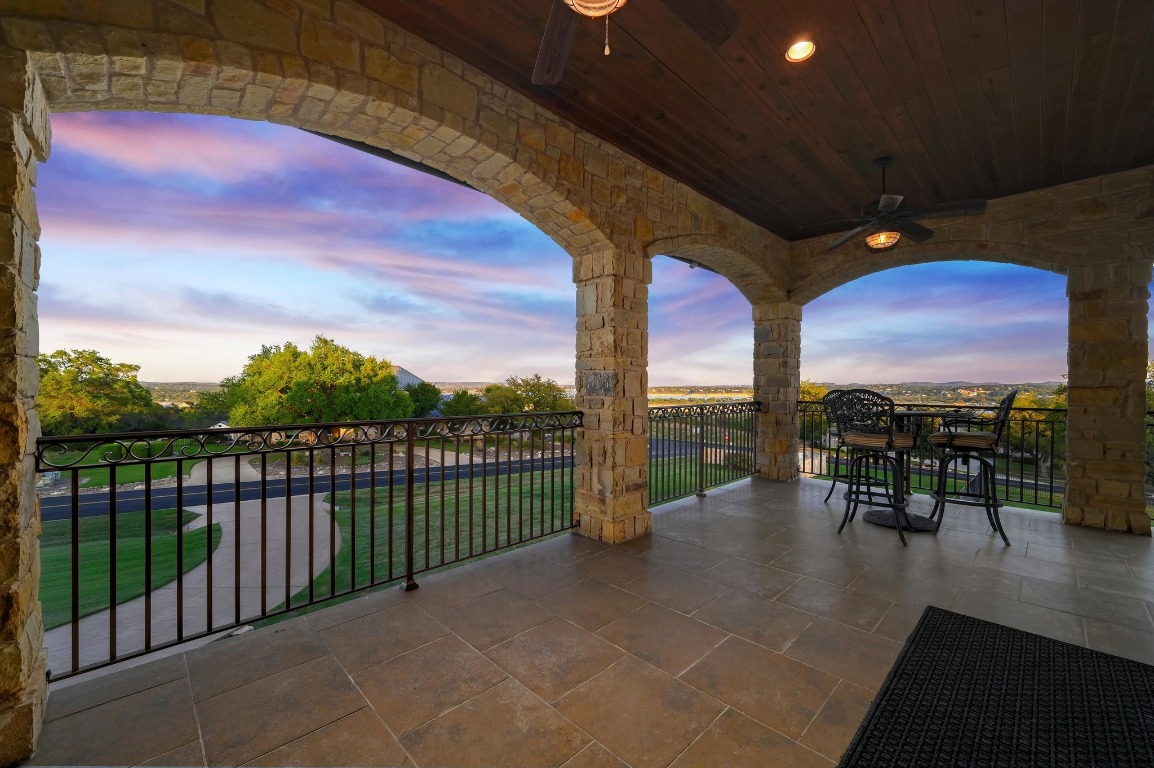 1298 Mystic Parkway Spring Branch, TX 78070 - Photo 31 of 40 a view of a balcony with lake view and a potted plant