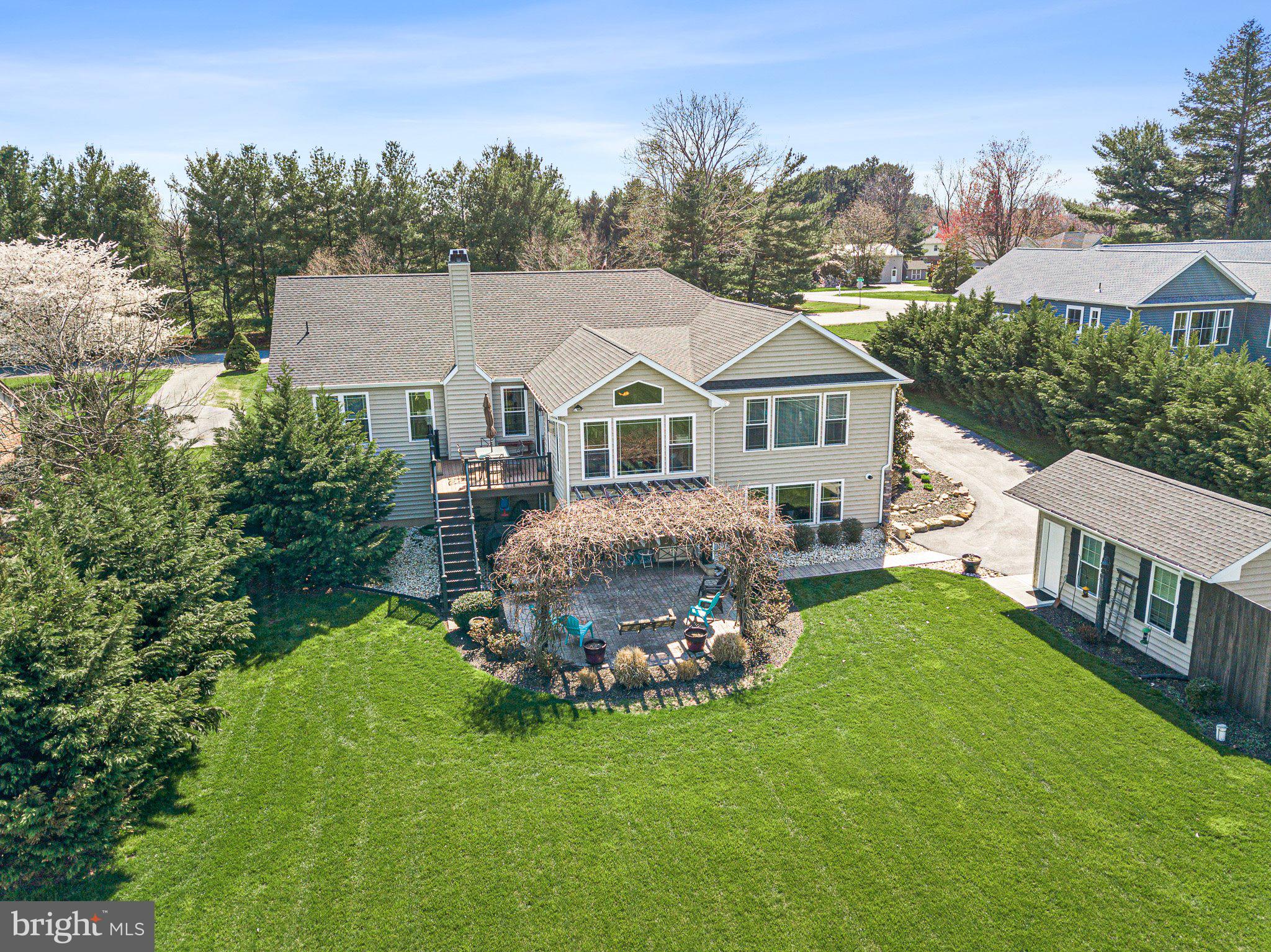 211 Sugar Pine Drive Middletown, DE 19709 - Photo 5 of 42 Rear View of Home with Pergola and Shed