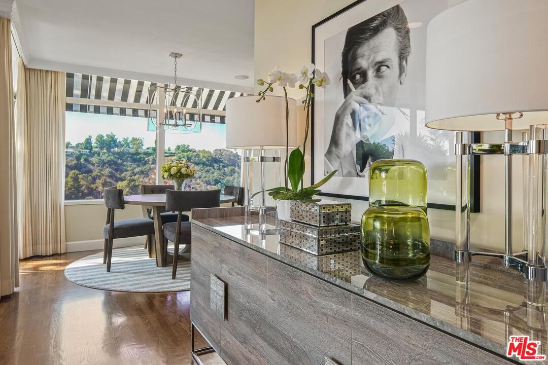 2019 Stradella Road Los Angeles, CA 90077 - Photo 11 of 45 a dining room with furniture and a window