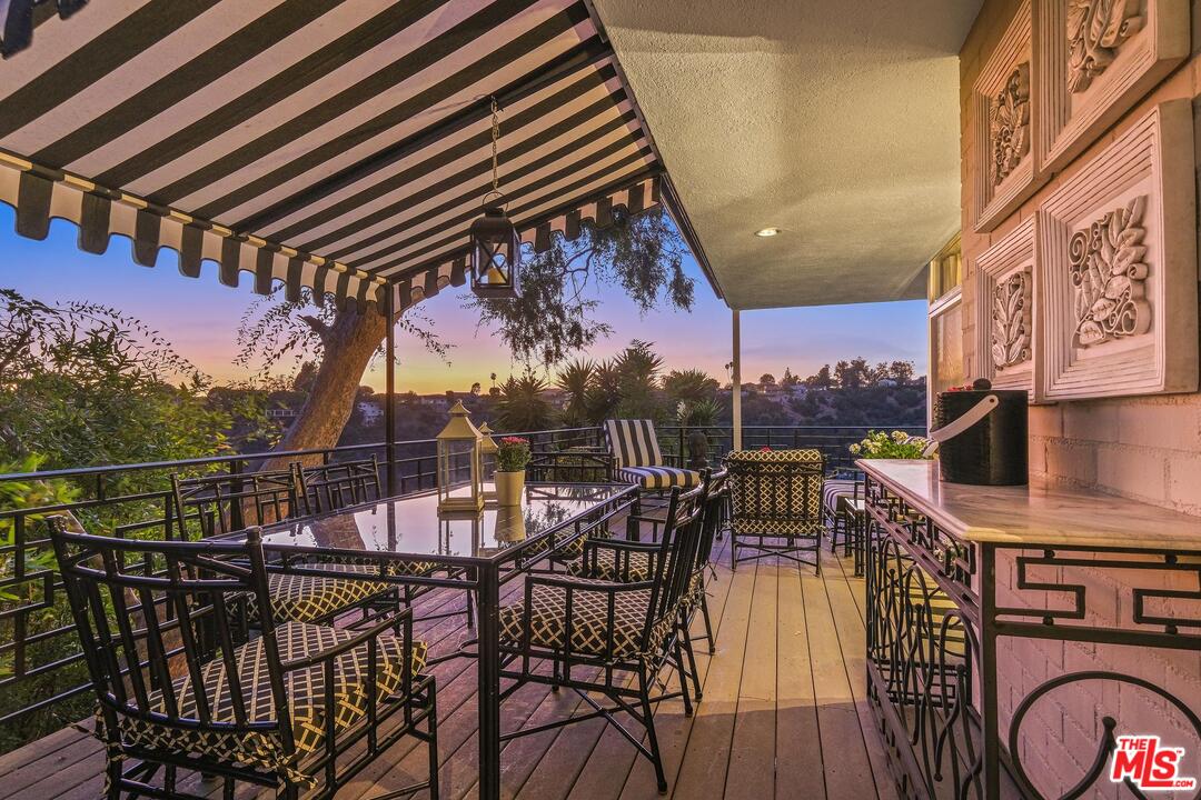 2019 Stradella Road Los Angeles, CA 90077 - Photo 38 of 45 a view of a balcony with furniture