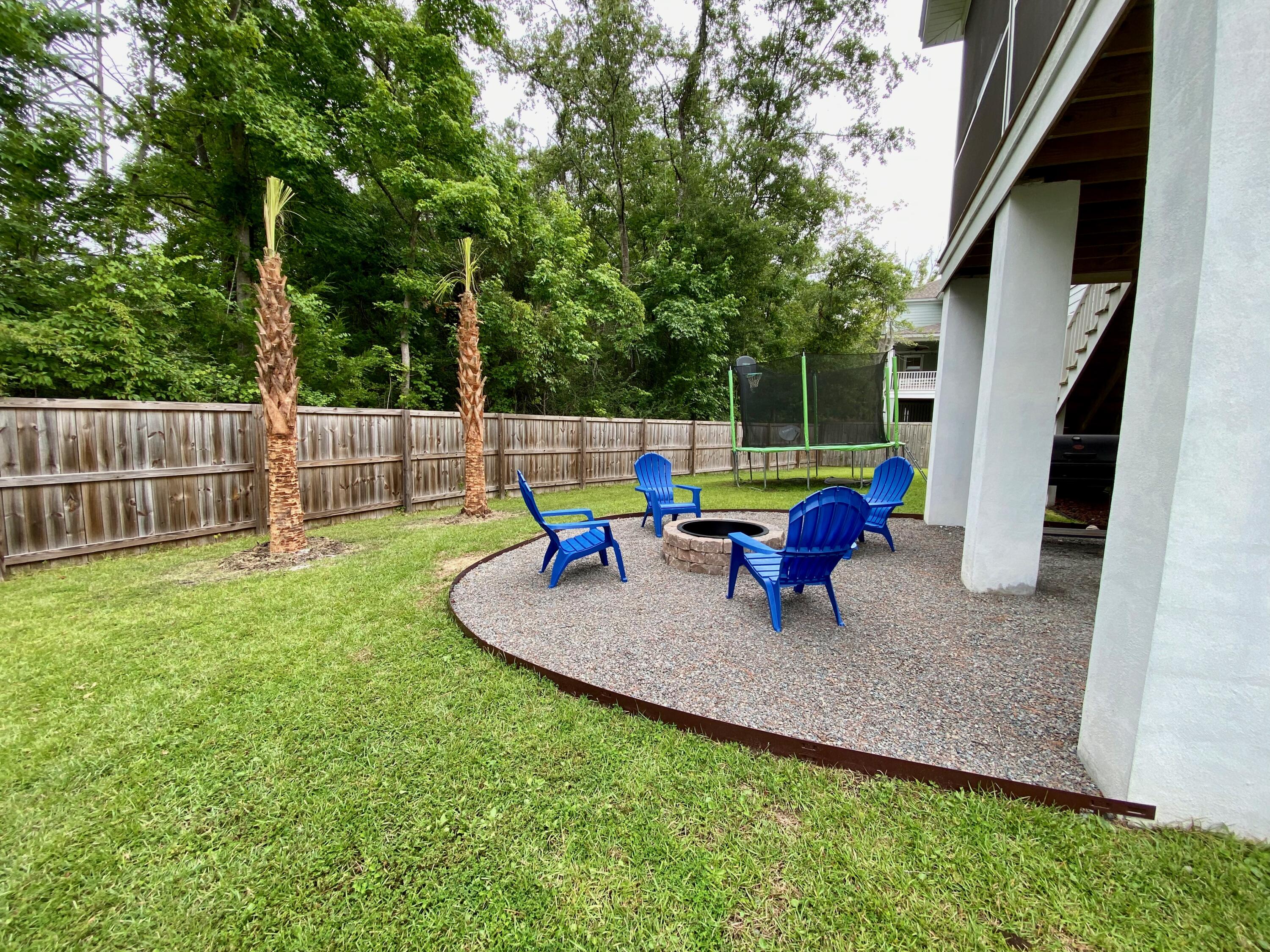 3896 James Bay Road Johns Island, SC 29455 - Photo 39 of 47 New Fire Pit and Palms Trees