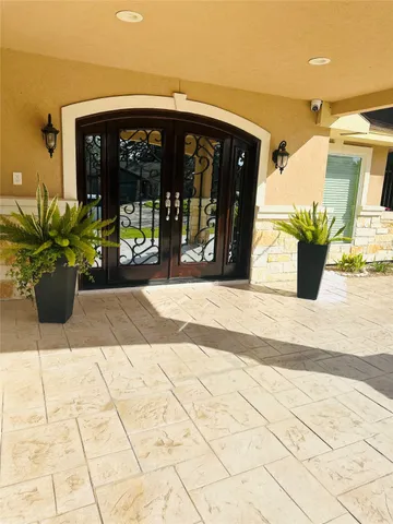 a view of a entryway door front of house