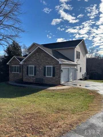 a house view with a garden space