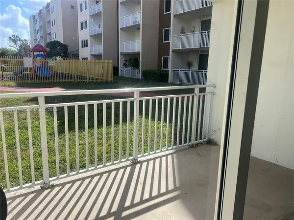 a view of city from a balcony