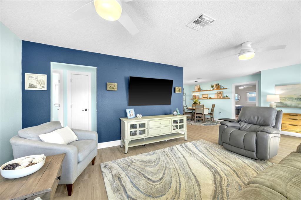 1015 Spindle Palm Way Apollo Beach, FL 33572 - Photo 28 of 78 a living room with furniture and a flat screen tv