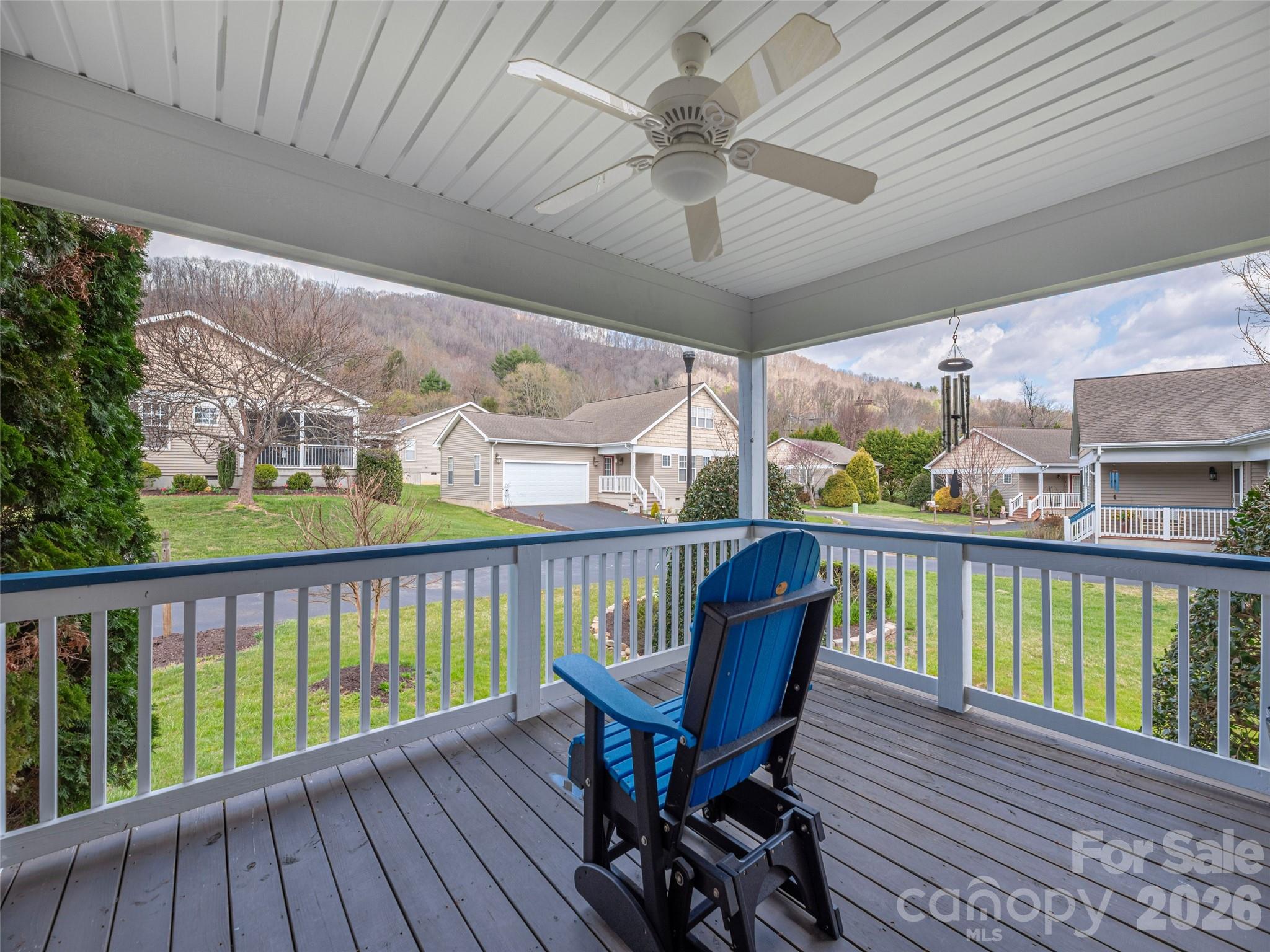 22 Cottage Loop Waynesville, NC 28785 - Photo 23 of 26 a view of a balcony with furniture