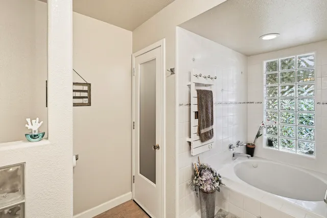 a view of a lake with a mountain