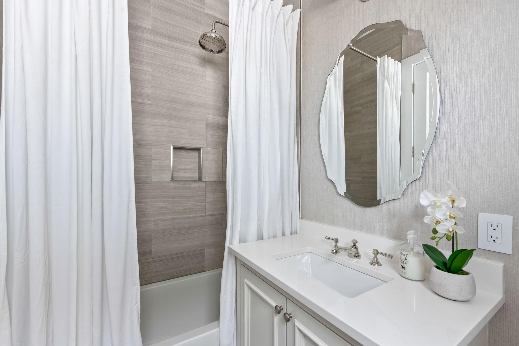 Lot 1 Lupin Beach Dr Inlet Beach Inlet Beach, FL 32461 - Photo 19 of 23 a bathroom with a sink vanity and a mirror