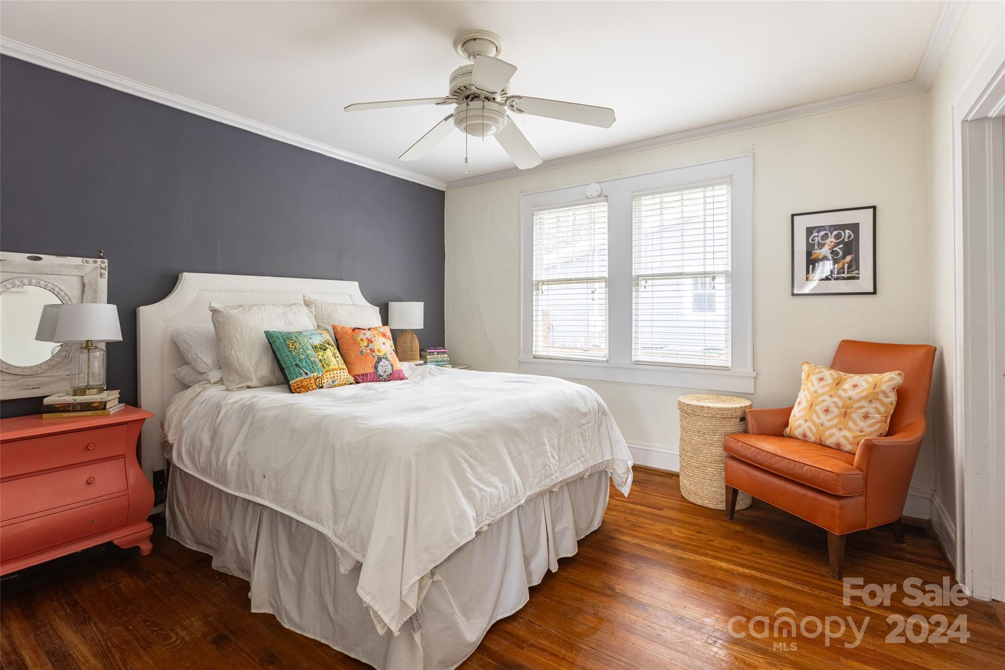 1624 Club Road Charlotte, NC 28205 - Photo 15 of 23 a bedroom with bed and a couch