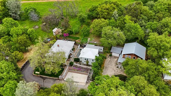 an aerial view of multiple house