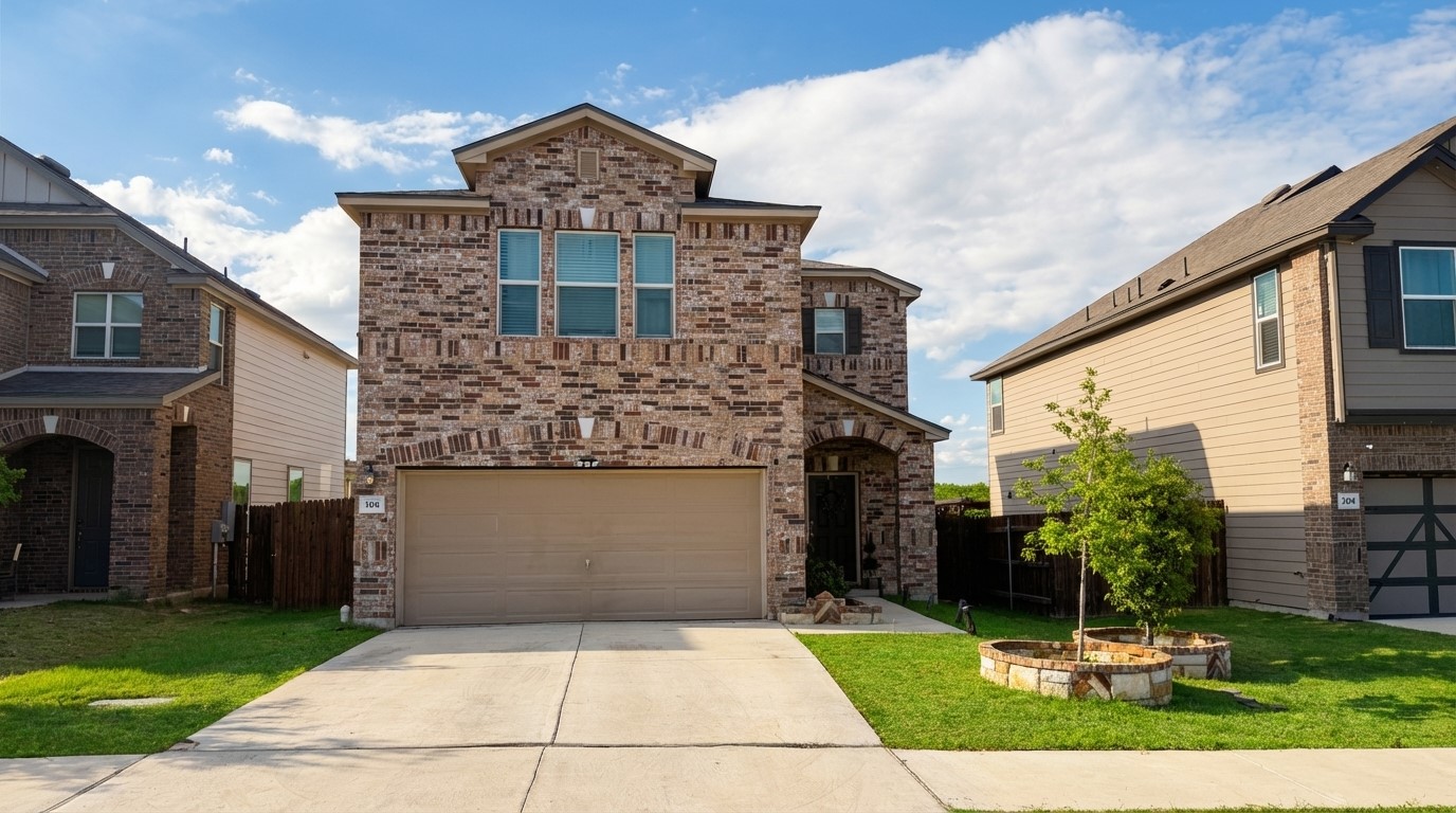 308 Los Cobos Lane Georgetown, TX 78626 - Photo 1 of 31 a front view of a house with a yard