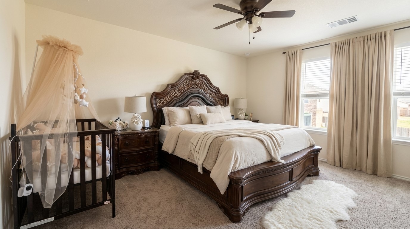 308 Los Cobos Lane Georgetown, TX 78626 - Photo 21 of 31 a spacious bedroom with a bed and window