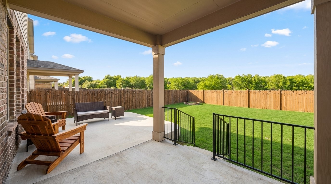 308 Los Cobos Lane Georgetown, TX 78626 - Photo 4 of 31 a view of a chair and tables in the balcony