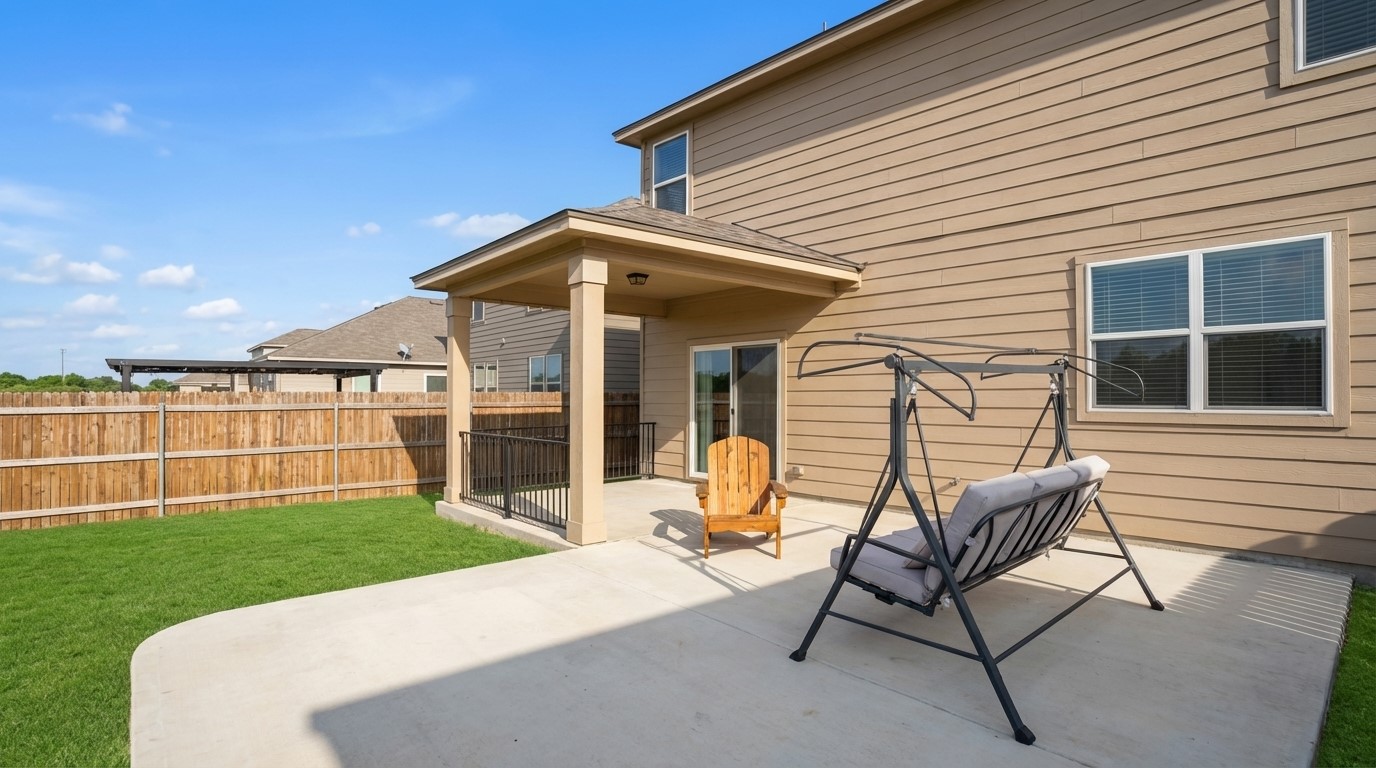 308 Los Cobos Lane Georgetown, TX 78626 - Photo 5 of 31 a view of a house with backyard and porch
