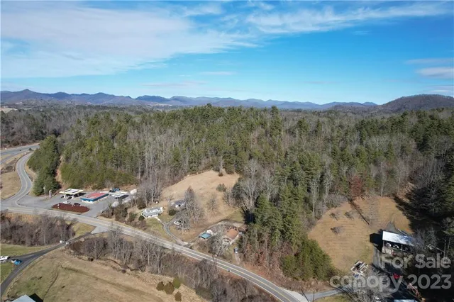 a view of a city with a mountain