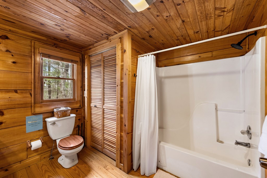 890 Brittney Drive Blue Ridge, GA 30513 - Photo 17 of 37 a bathroom with a toilet and a shower