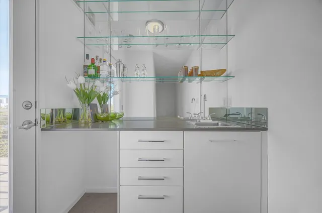 a view of a city with tall buildings