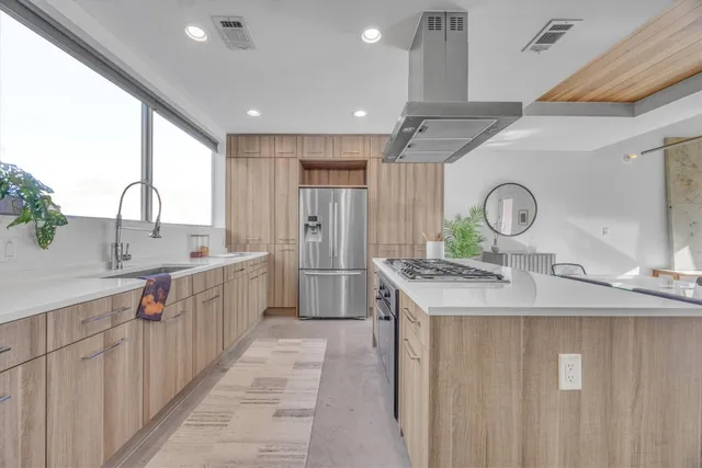 a view of a kitchen counter space