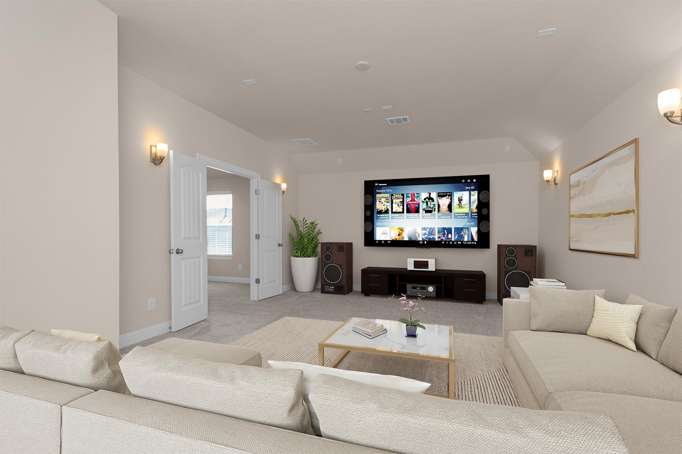 20707 Stillhaven Road Spring, TX 77379 - Photo 40 of 50 a living room with furniture and a flat screen tv