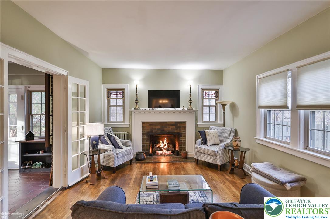 1808 Sycamore Street Bethlehem, PA 18017 - Photo 9 of 55 a living room with furniture and a fireplace