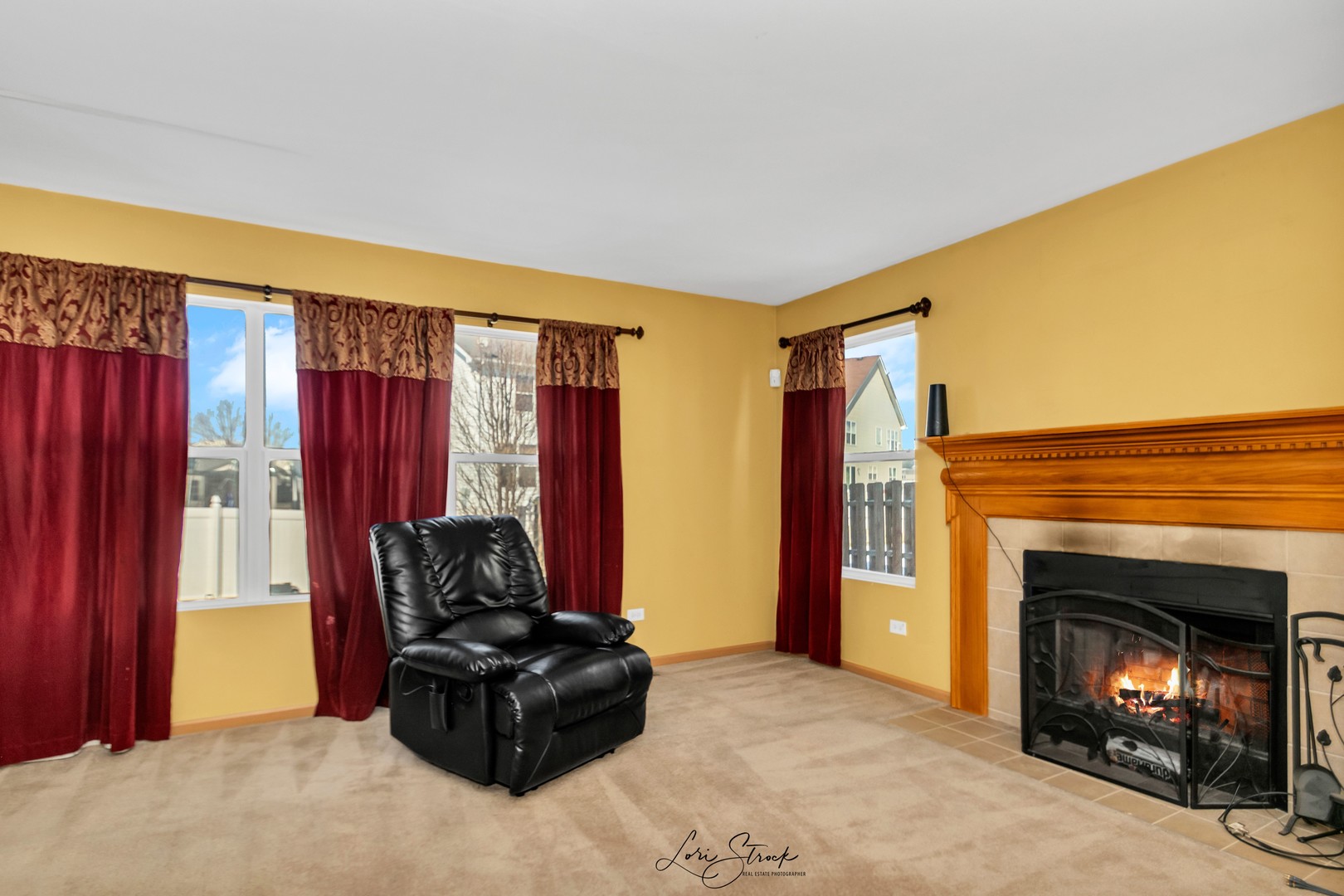 6419 Roth Drive Joliet, IL 60431 - Photo 7 of 13 a living room with furniture and a fireplace
