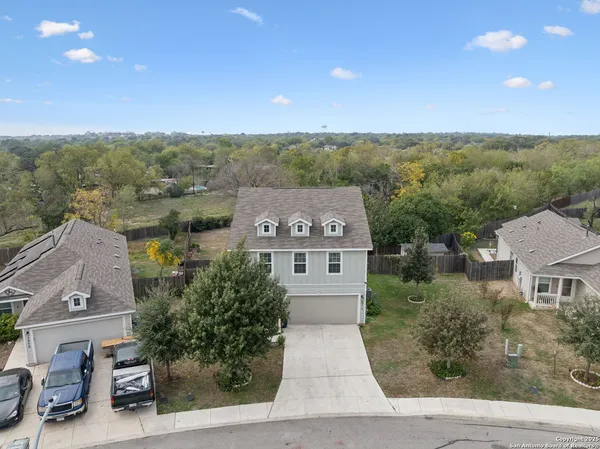 an aerial view of multiple house