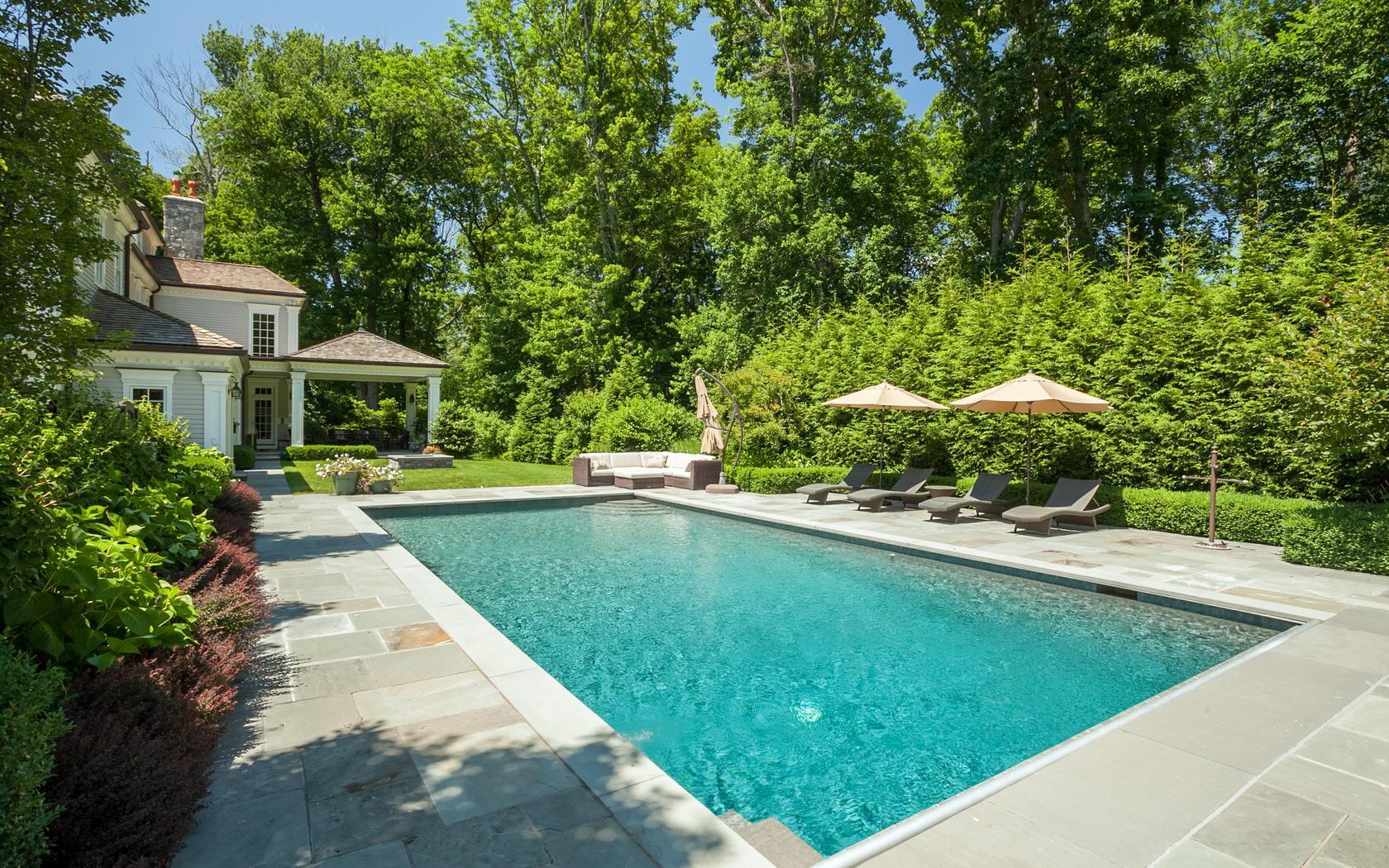 107 Dunning Road New Canaan, CT 06840 - Photo 26 of 31 a view of swimming pool from a balcony