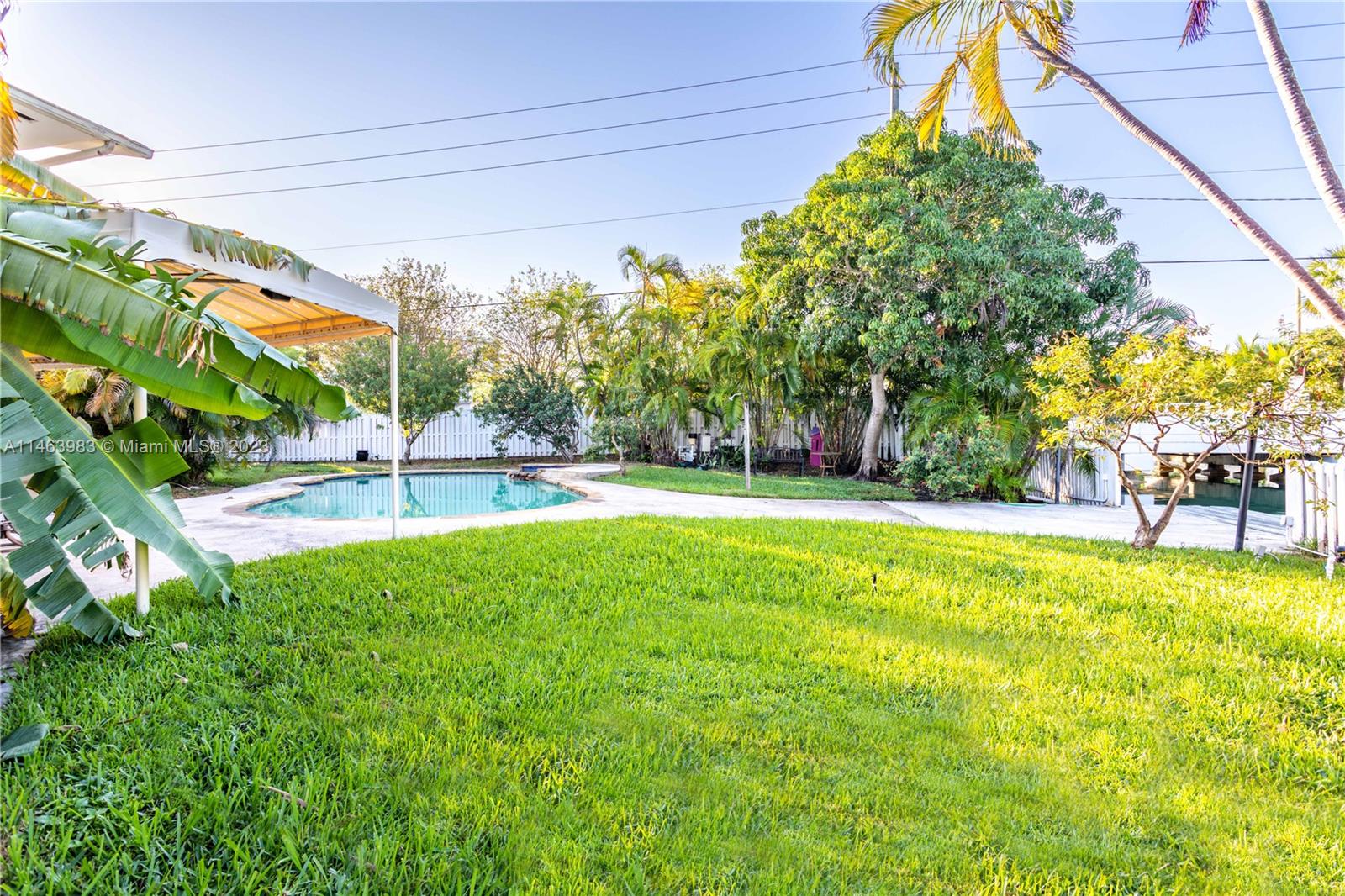 7700 Hawthorne Avenue Miami Beach, FL 33141 - Photo 5 of 36 a view of swimming pool with lawn chairs and plants