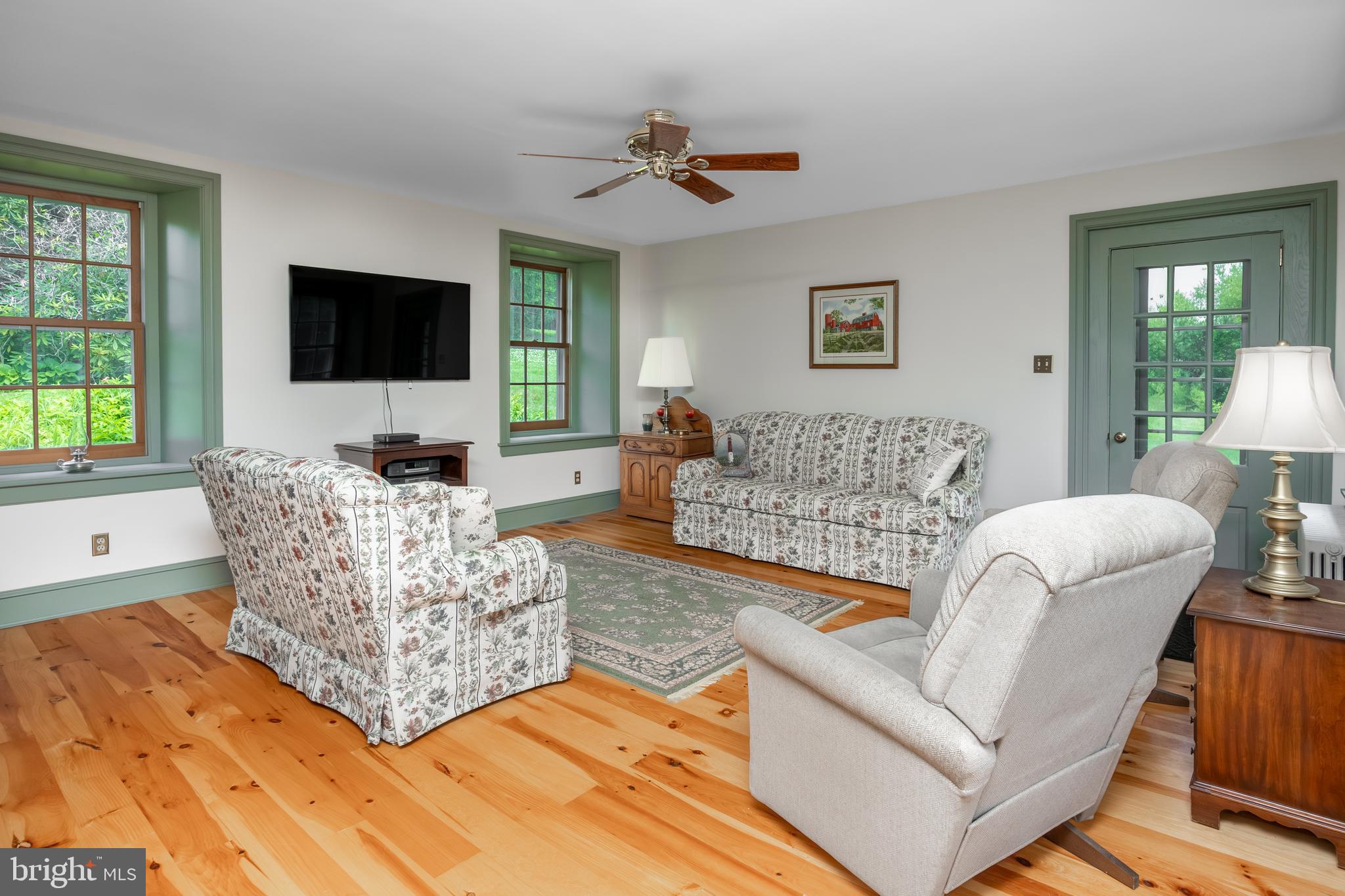 387 Tomlinson Road Huntingdon Valley, PA 19006 - Photo 10 of 30 Spacious living room with exterior door