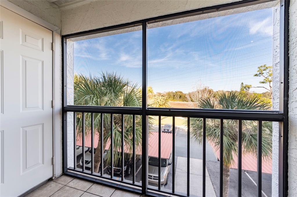 2593 Countryside Boulevard, Unit 7307 Clearwater, FL 33761 - Photo 24 of 32 a view of a balcony with floor to ceiling window