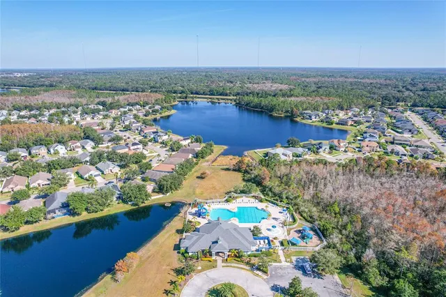 an aerial view of a house having outdoor space