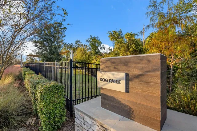 a view of outdoor space with signage