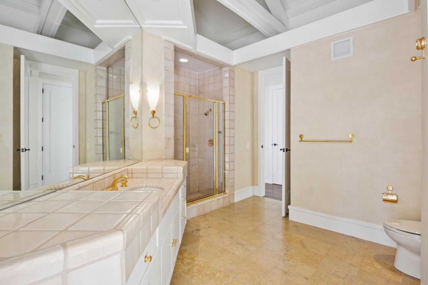 39 Faxon Road Atherton, CA 94027 - Photo 14 of 15 a spacious bathroom with a tub shower sink vanity and a toilet