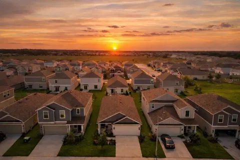 an aerial view of a