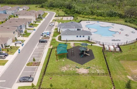 swimming pool view with a backyard