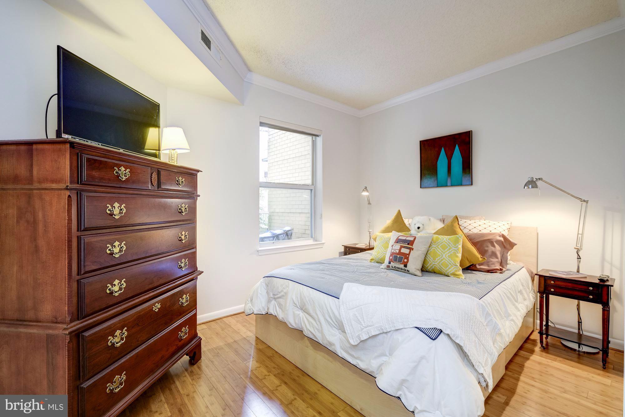 1111 11th Street Northwest, Unit 108 Washington, DC 20001 - Photo 10 of 29 Master bedroom overlooking private terrace