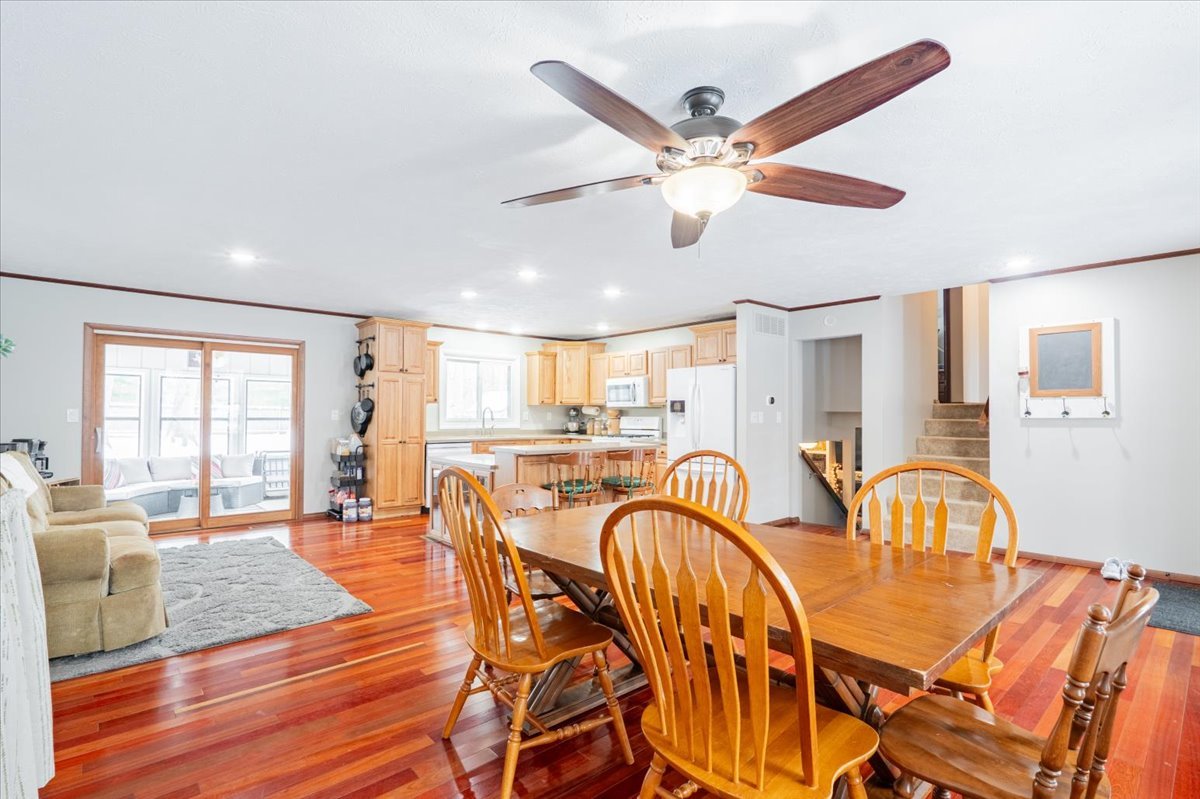 112 Gregory Lane Lexington, IL 61753 - Photo 9 of 39 a very nice looking dining room with a large window and chandelier