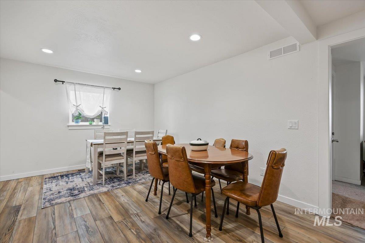 3536 North 2300 E Road Filer, ID 83328 - Photo 15 of 47 Dining area with light wood-type flooring and recessed lighting