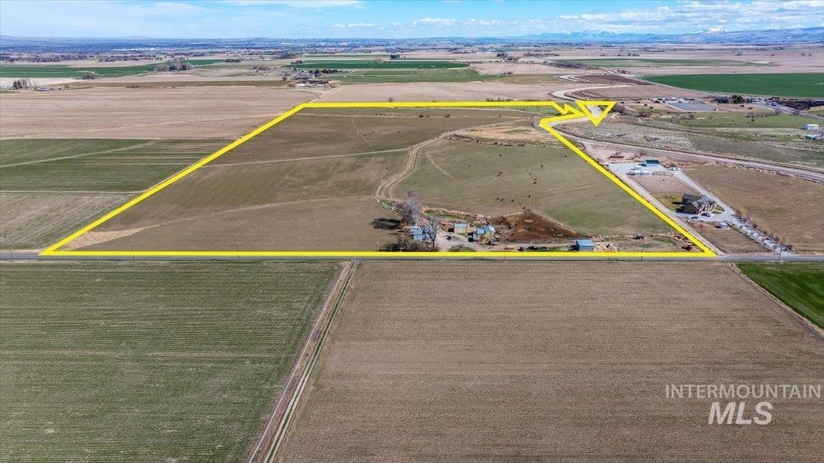 3536 North 2300 E Road Filer, ID 83328 - Photo 32 of 47 View of rural area featuring farmland and property boundaries highlighted