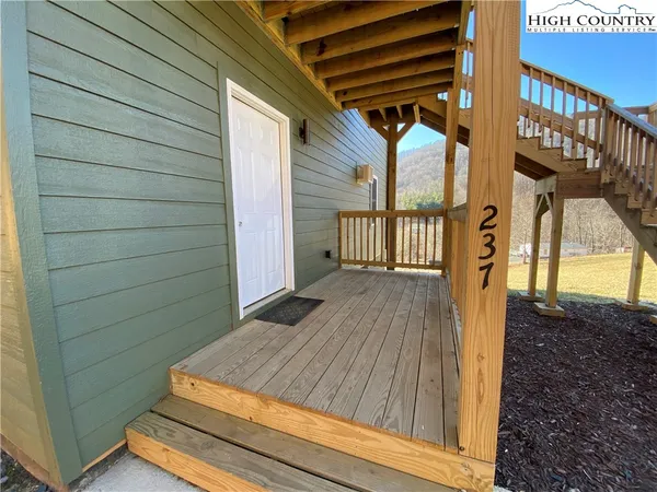 a view of outdoor space and deck