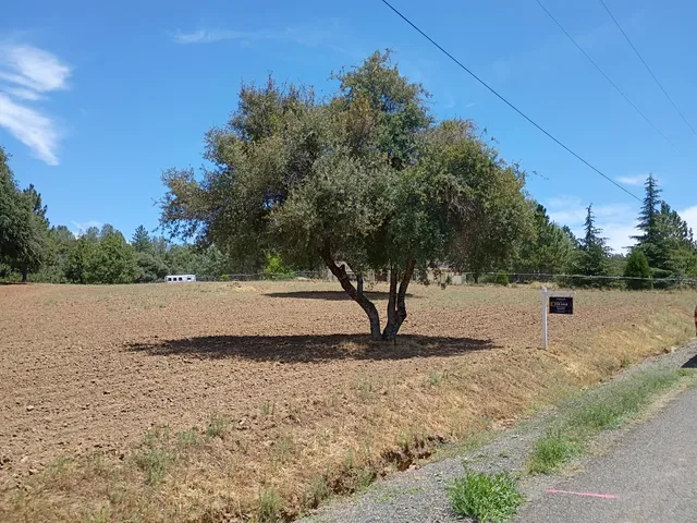 a view of backyard of a house