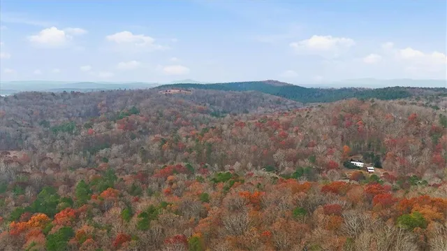 a view of mountain view with lots of trees