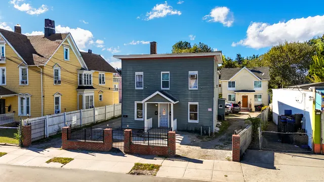 a front view of a house
