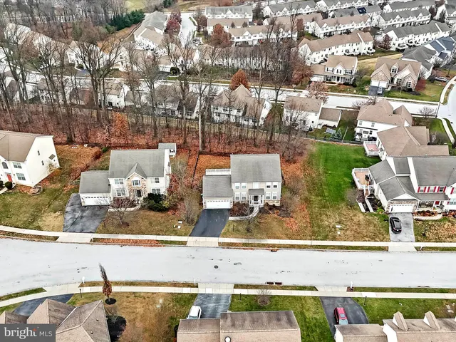 an aerial view of multiple house