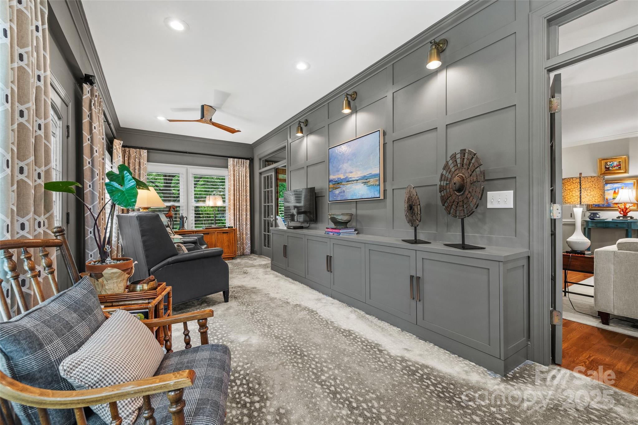 2329 Club Road Charlotte, NC 28205 - Photo 9 of 48 a kitchen with stainless steel appliances granite countertop sink cabinets and wooden floor