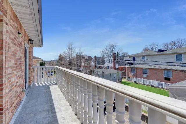 a view of city from a balcony