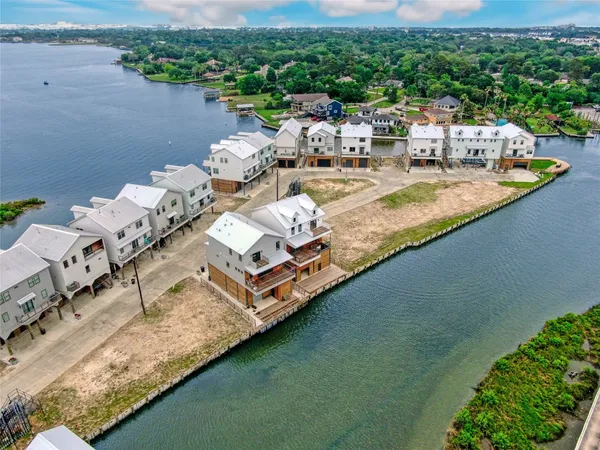 a view of a lake with outdoor space