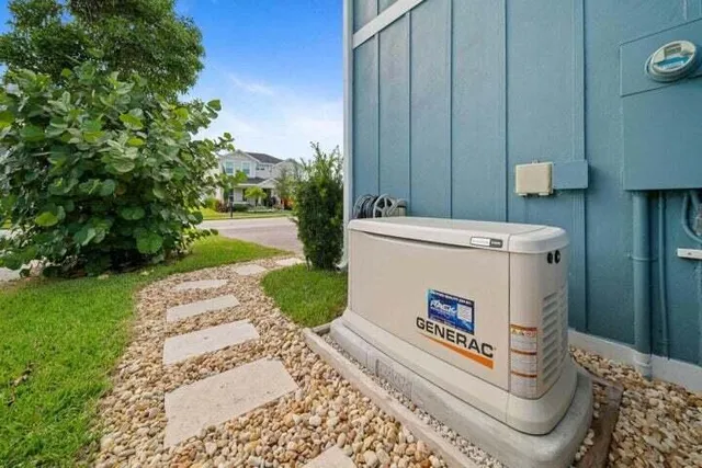 a house view with a backyard space