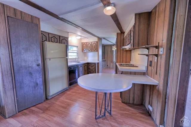 a view of a chandelier in a room